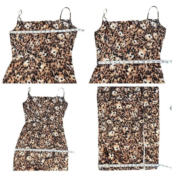 Chi Chi London Animal Print Slip Dress Size 8 - Picture 14 of 15